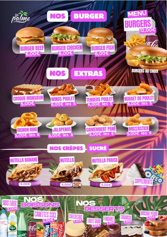 Restaurant & Lounge - La Palme - Menu Image 2